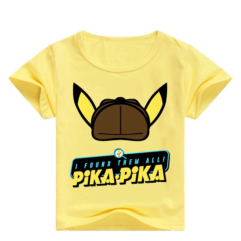 От 2 до 16 лет, Милая футболка Pokemon, детский летний топ с круглым вырезом, одежда для девочек футболка для мальчиков летняя одежда с героями мультфильмов футболка с рисунком Пикачу футболка с короткими рукавами