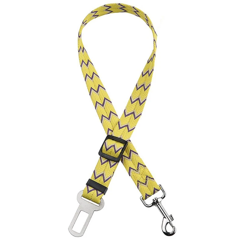 YW Adjustable Practical Dog Cat Pet Car Safety Seat Belt Leash Seat Belt Harness Restraint Collar Leads Travel Clip - Название цвета: YW