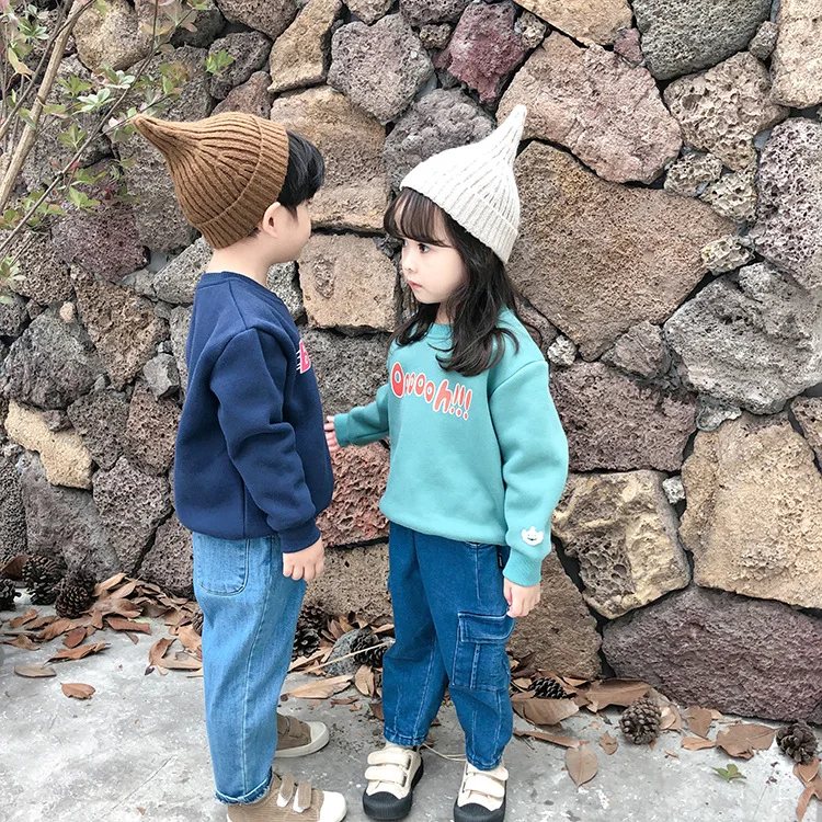 children's pants autumn and winter washed pants casual overalls men's and women's children's pants toddler girl winter clothes