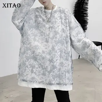 

XITAO Mesh False Two Piece Sweatshirt Fashion New Women 2020 Spring Pullover Small Fresh Casual Minority Sweatshirt GCC3303