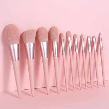 

11pcs Makeup Brush Set Nylon Eye Shadow Powder Brush Fan-Shaped Face Eye Cosmetic Makeup Beauty Tool