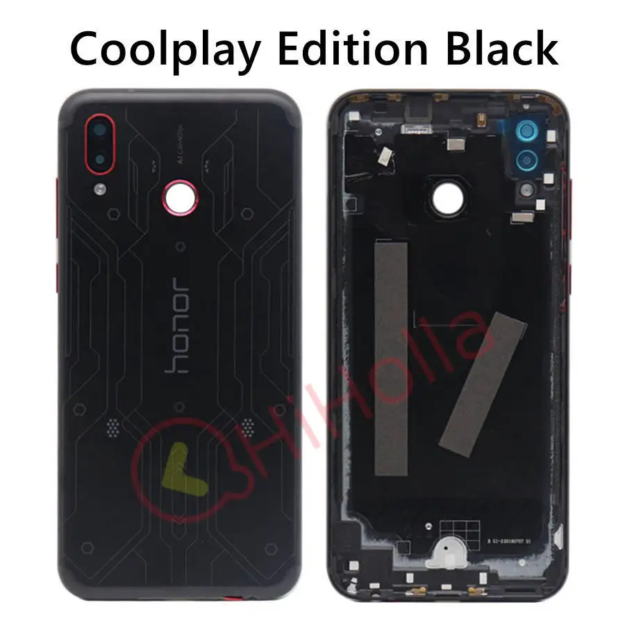 Для Honor воспроизводить Батарея задняя крышка Корпус Дверь чехол для huawei Honor Play Батарея покрывающая телефон по всей поверхности+ Мощность отрегулируйте громкость кнопкой+ Камера объектив