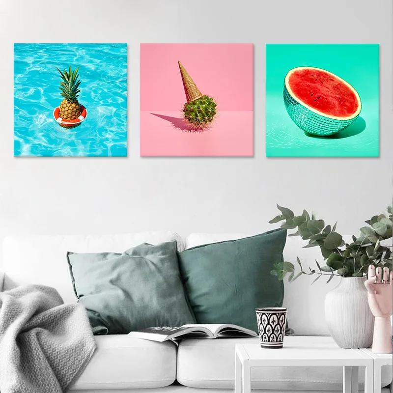 Настенный постер в скандинавском стиле с изображением летнего арбуза фруктов
