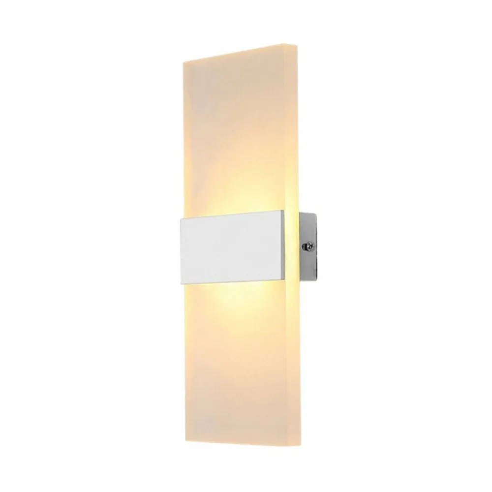 LED Wall Lamp Light Bed-lighting Personal Ultra-thin Acrylic Aluminum Material Wall Pathway Lamp with Rectangle Shape