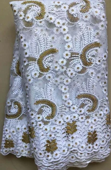 

white 2020 Latest French Nigerian Lace Fabrics High Quality Tulle African Lace Fabric ALL4590 Wedding Stones French Tulle Lace