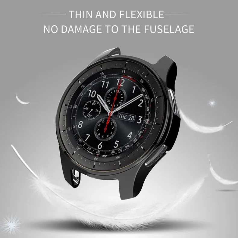 Чехол для samsung Galaxy Watch 46 мм 42 мм gear S3 frontier case galss bumper мягкие Смарт-часы Аксессуары покрытие защитная оболочка