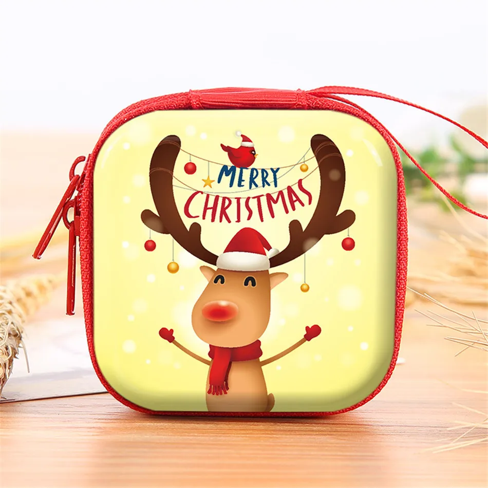 Merry Christmas Кошелек для монет, детская мини-сумка для sd-карты, наушник, кошелек для хранения ключей, сумка для наушников, коробка для женщин, девочек, кошельки, Детская сумочка для девочек
