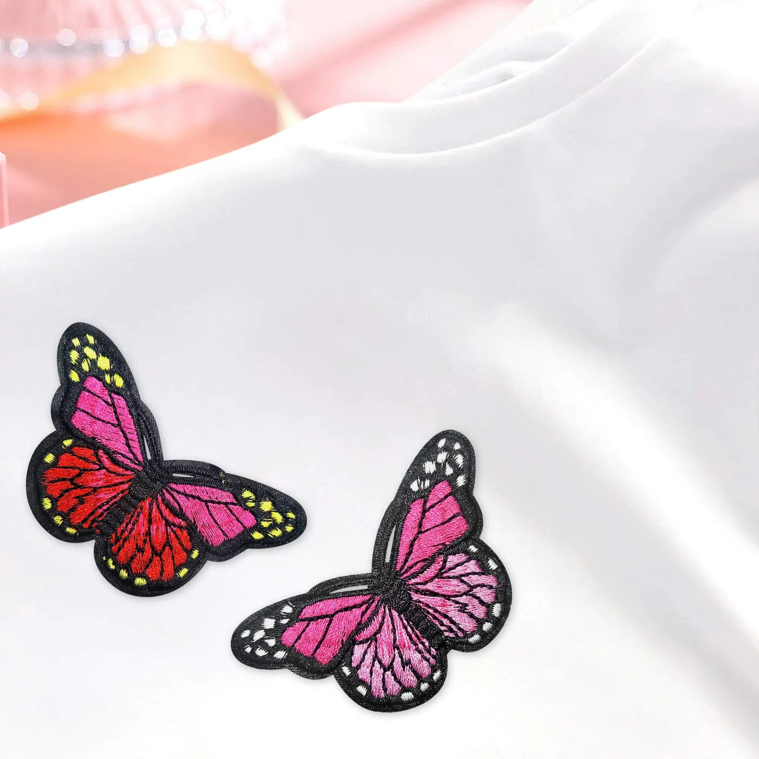 20 штук бабочка железа на нашивки на одежду в виде логотипов патчи для художественных ремесел DIY Декор швейная нашивка