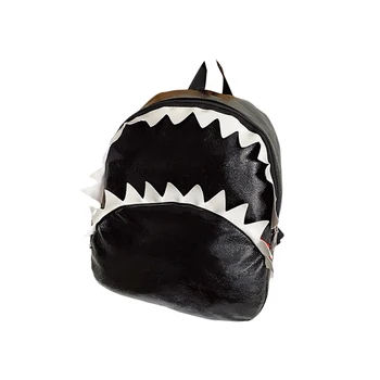 

Children Cute Cartoon Shark Style Backpack Daypack School Bag Wear-resistant Light Weighted Backpacks Satchel Solid Color