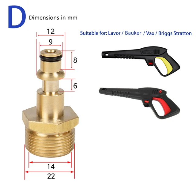 High Pressure Car Washer Hose Connector 