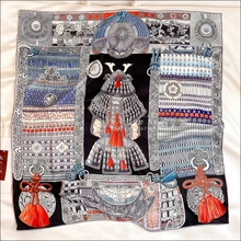 

Designer silk Scarves 90*90cm Manual Rolled Scarf bandana Foulard Femme Soie De Marque De Luxe neck 100 Silk Scarf Top