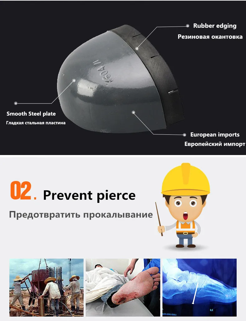 Мужская Рабочая обувь со стальным носком; коллекция года; модные летние дышащие повседневные ботинки без застежки; мужская обувь с защитой от проколов
