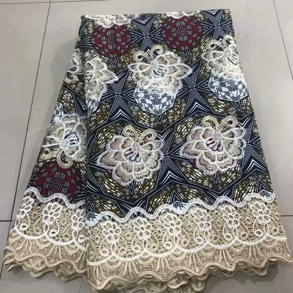 Высококачественная кружевная ткань воск шнур кружевная ткань Африканская кружевная ткань воск шнур кружева для женщин Свадебное платье