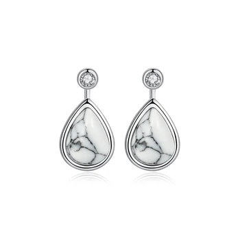 

S925 Sterling Silver Fashion All-match Simple Drop-Shaped Women's Ear Stud