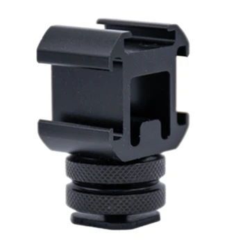 

Sports Camera Three-Head Hot Shoe Base Fill Light Microphone Monitor Multi-Function One Drag Three Base