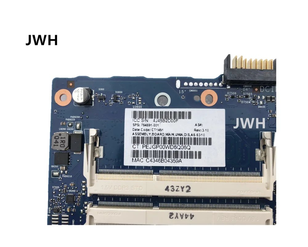 Для hp 345 G2 355 G2 материнская плата A6-6310 764691-001 764691-501 764691-601 тестирование работы
