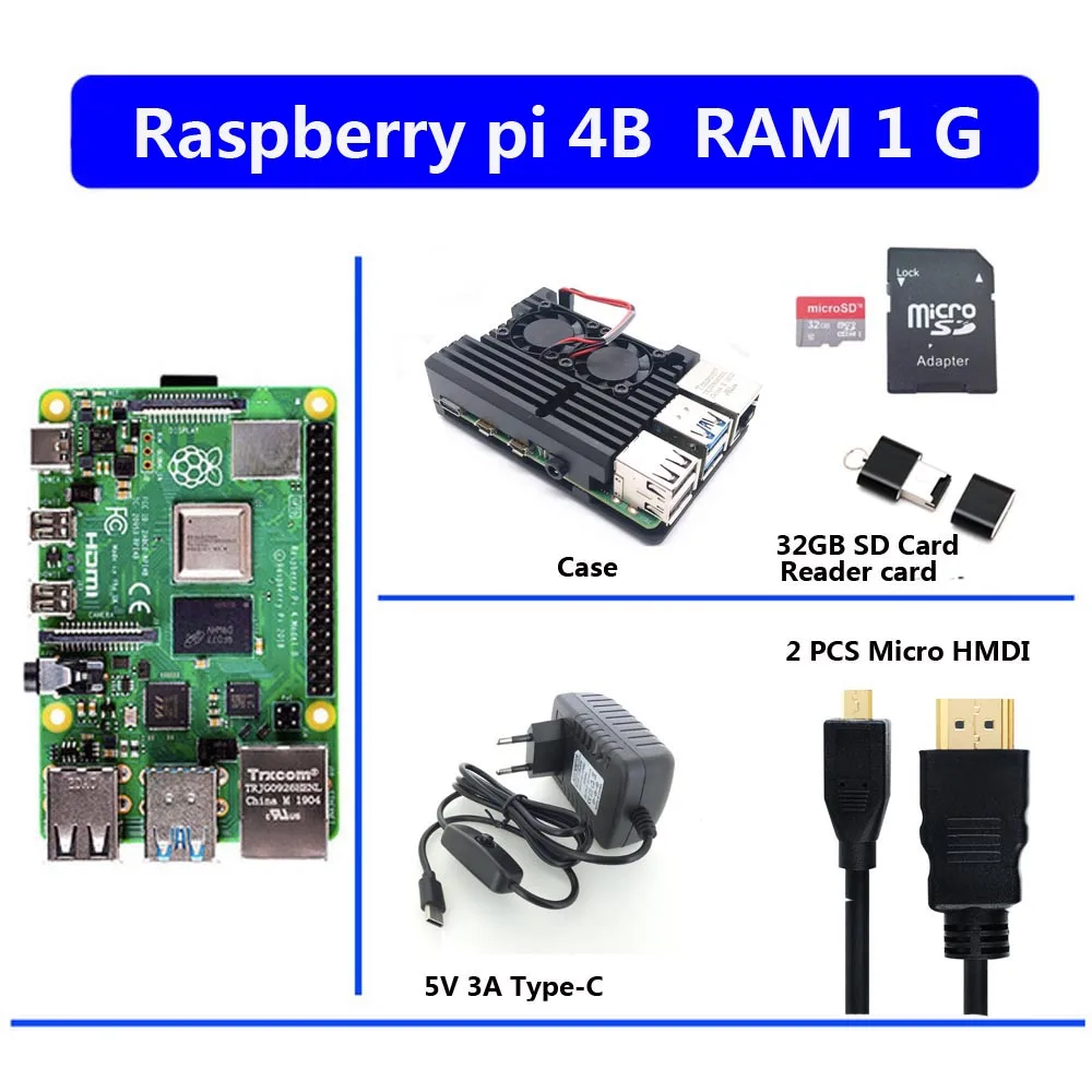 Золотой Последние Raspberry Pi 4 Model B с 1/2/4GB Оперативная память BCM2711 Quad core Cortex-A72 ARM v8 1,5 ГГц Поддержка 2,4/5,0 ГГц WI-FI Bluetooth 5,0 - Цвет: Золотой