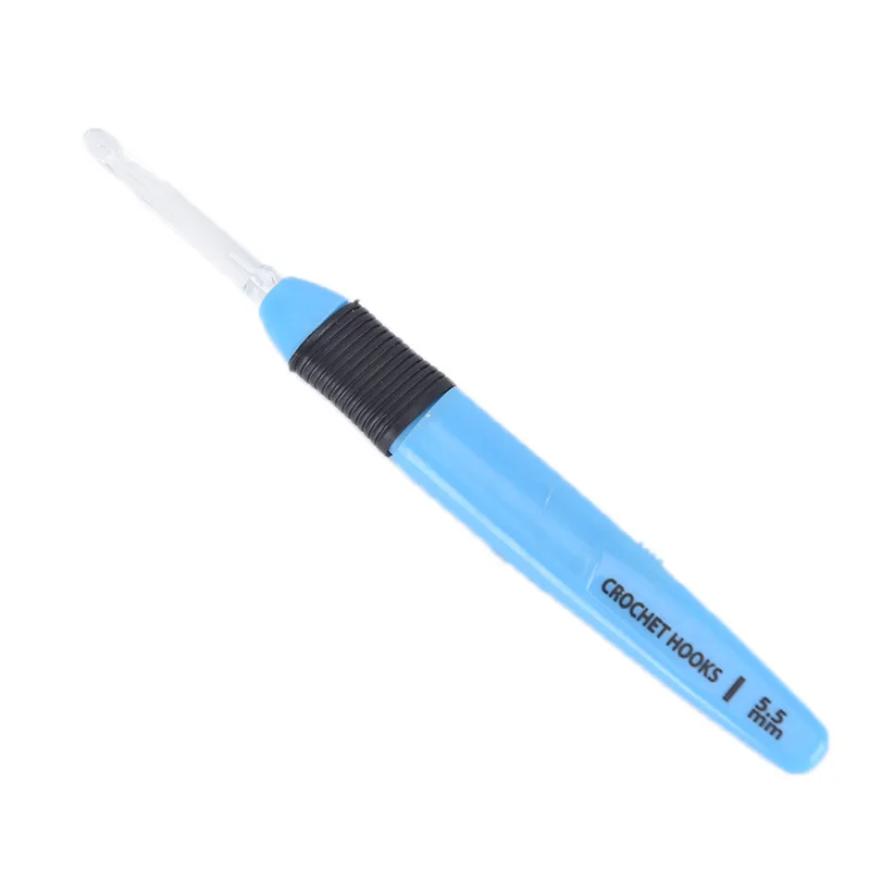5.5mm 1 шт крючки для крючков в комплекте доступны Швейные иглы с светодиодный светильник на Вязание иглы ткань Швейные аксессуары 2,5 мм-6,5 мм 9 видов цветов - Цвет: 5.5mm