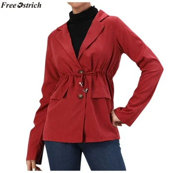 

SAGACE Slim Blazers Women Autumn Suit Jacket Female Work Office Lady Suit Black None Button Business Notched Blazer Coat Fashion