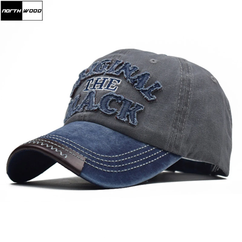 [northwood] high quality black baseball caps for men women washed cotton cap bone masculino snapbacks hip hop dad hat trucker