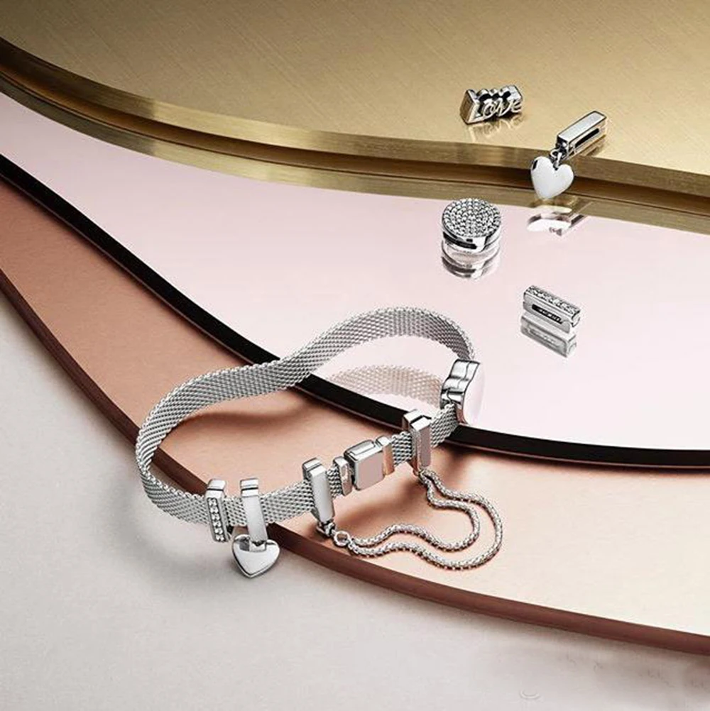 

Fashion Reflexions 925 Silver Bracelet & Bangle Fit Original PAN Charms Bracelets for Women DIY Jewelry