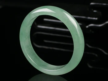 

Send Certificate Natural Myanmar Jade A-Class 54-62mm Ice Green Light Bracelet Exquisite Princess Bracelet Send Mom and Girlfrie