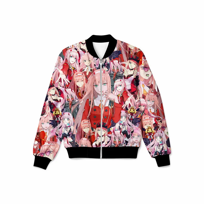 SOSHIRL Cool Zero Two куртка для мужчин Harajuku аниме куртки зима/осень унисекс куртка-бомбер забавная сексуальная школьная одежда для пар