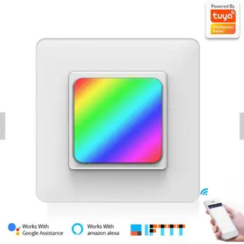 

EU Smart Switch Wifi Mobile Phone Remote Control Smart Home Voice RGB Night Vision Scene Light Switch