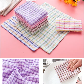 

lattice Microfiber Absorbent Kitchen cleaning Towel Dish Cloth Washing dishes Kitchen Rag Household Tableware Cleaning Wiping