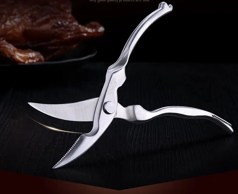 

Stainless Steel Kitchen Scissor for Vegetable Meat Fish Nut,Multi-function Scissor for Students' Manual Paper-cut Office Scissor