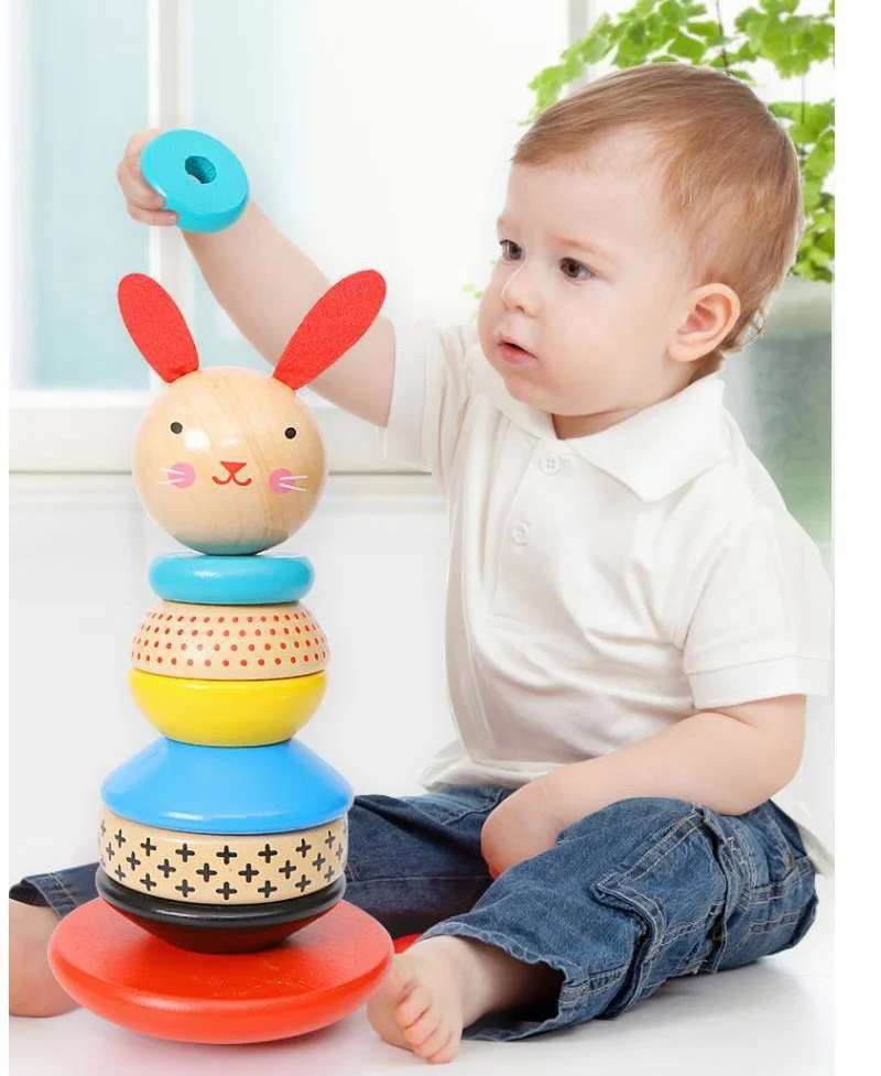 Brinquedos do Bebê Brinquedos de Madeira para Crianças Blocos de Construção Arco-íris Empilhador Criativo Montessori Brinquedo Educativo Crianças Presentes 2 High Quality Brinquedos e hobbies