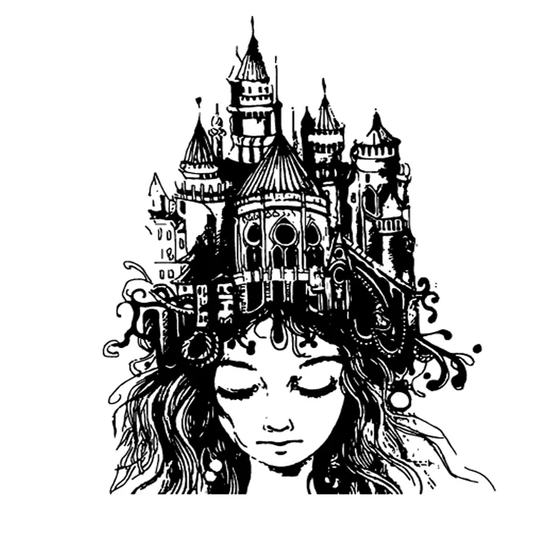 Girl Castle Замок для девочек прозрачные силиконовые прозрачные штампы для скрапбукинга DIY изготовление бумажных карточек декоративное ремесло королева Европейский замок - Цвет: Girl Castle