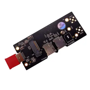 

M.2 Key B to USB 3.0 Adapter Riser Card for Desktop PC with Dual SIM Card Slot Connector for WWAN/LTE 2/3/4G 5G Module