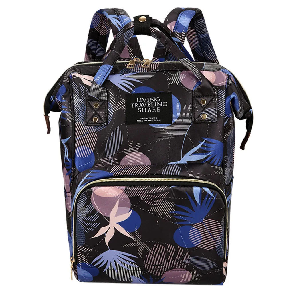 E New Mummy Backpack Zipper Large Capacity Travel Maternity Bag Diaper Baby Bag Multifunctional Nursing Bag Backpack Baby Care - Цвет: E