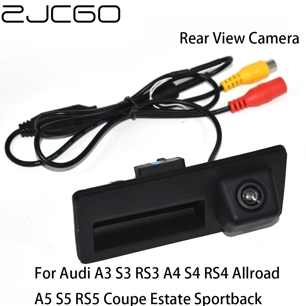 

ZJCGO Car Rear View Reverse Back Up Parking Trunk Handle Camera for Audi A3 S3 RS3 A4 S4 RS4 Allroad A5 S5 RS5 Coupe Sportback
