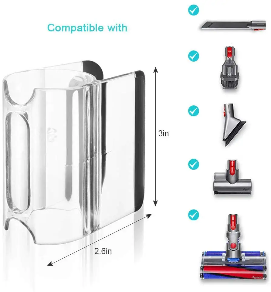 Совместим с Dyson V11 V10 V8 V7 держатель аксессуаров зажим для пылесоса роликовой