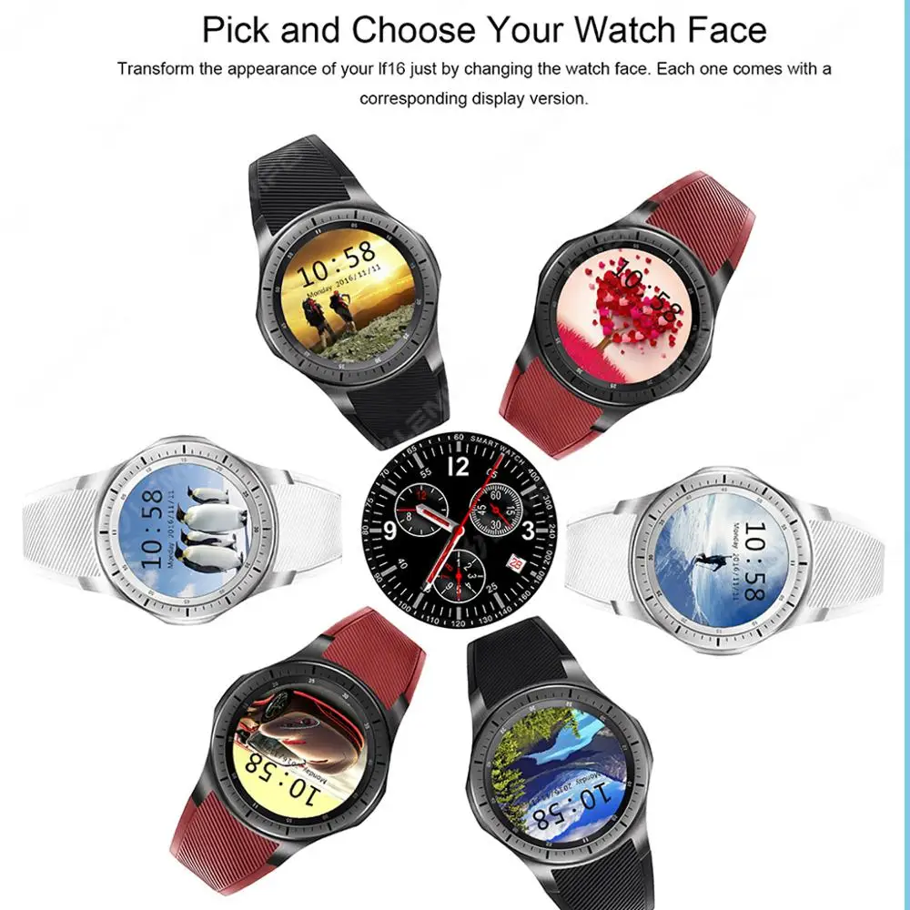  LF16 3G Smart Watch Android 5.1 GPS Heart Rate Monitor ROM 8GB Bluetooth WIFI Weather Update Indepe