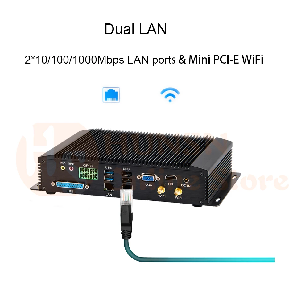 AIM06 Industrial Fanless Mini PC with Intel Core I3/I5, Windows 11 or Linux, 4G, Watchdog, 2LAN, GPIO, 6COM RS232 422 485 Description Image.This Product Can Be Found With The Tag Names Barebone Mini PC, Computer Office, Industrial pc