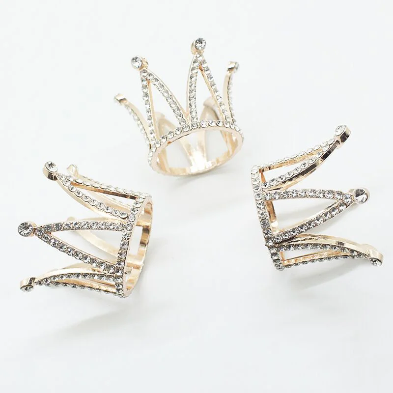 3Pc Mini Crown Crystal Decorative Accessories DIY Clothing Sewing Supplies Embellishment Wedding Party Accessiories Hair Jewelry