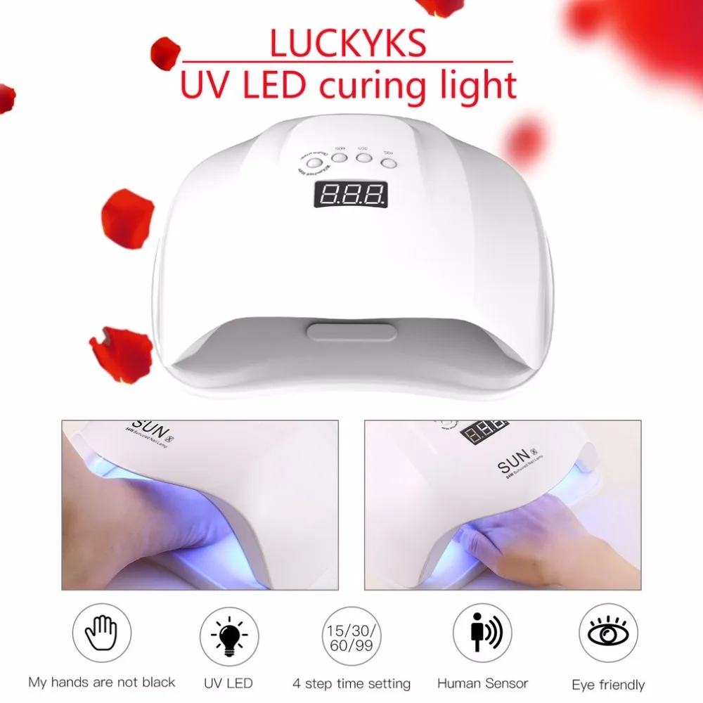 

Pro Gel Polish LED Nail Dryer Lamp Motion Infared Sensor 36 LED/UV Curing Lamp with LCD Screen Timer Setting JP US EU UK Plug