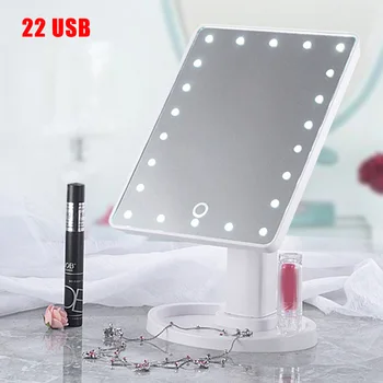 

Professional LED Light Makeup Mirror Adjustable Light 16/22 TouchScreen Table Mirror Dropshipping SMJ