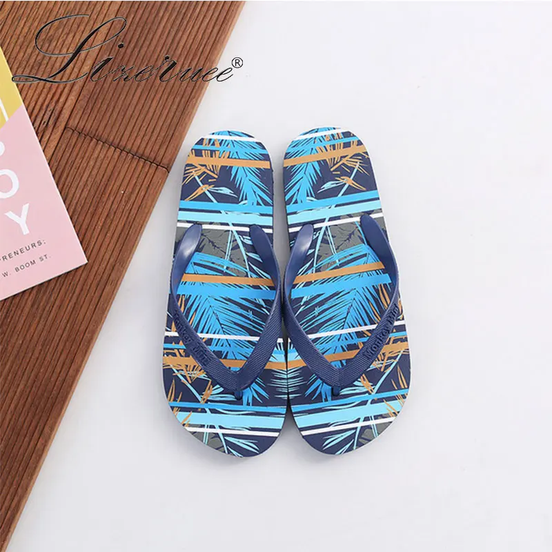 

2020 New Summer Beach Flat Slippers Men Cartoon Personality Anti-slip Flip Flops High Quality Beach Women Flip Flops Slippers