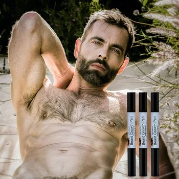 

Fashion Men Liquid Beard Growth Pen Fast Shaping Enhance Facial Whiskers Nutrition Moustache Grow Charm mature man sexy tool