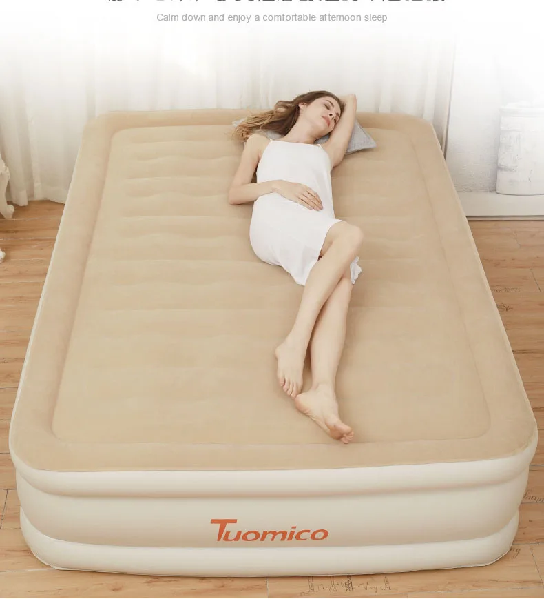 Одиночный человек 99*203*45 см встроенный насос воздушная кровать портативный удобный сон кровать надувной матрас надувной коврик кемпинг кровать