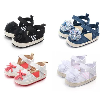 

Toddler Baby Girl Flower Elastic Band Newborn Walking Shoes Baby Girl Shoes Leisure First Walk Shoes Summer Sandals zapatos