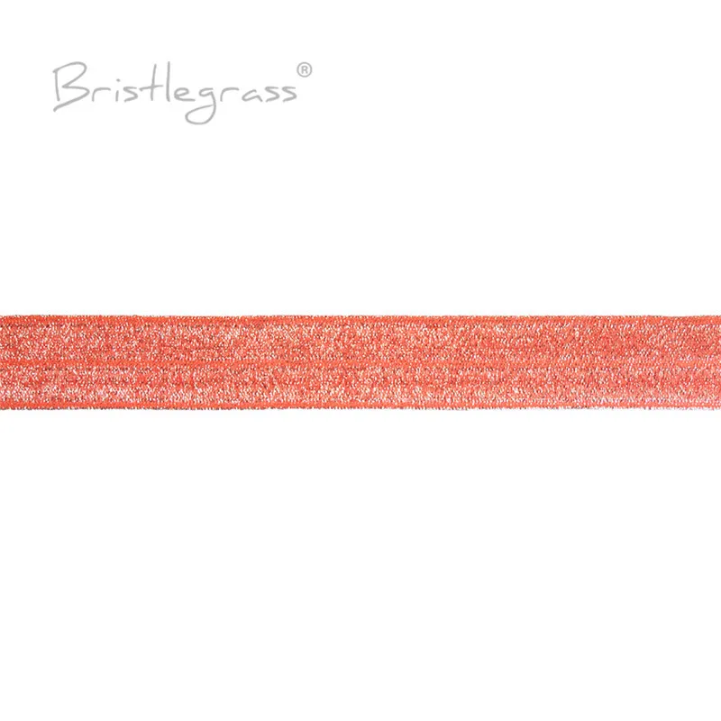 Borsten gras 2 5 10 50 3/4 Yard "20mm Silber Glitter Foldover elastisch Feind Spandex Band Haar gummi Stirnband Nähen Spitzen besatz – Detail 6
