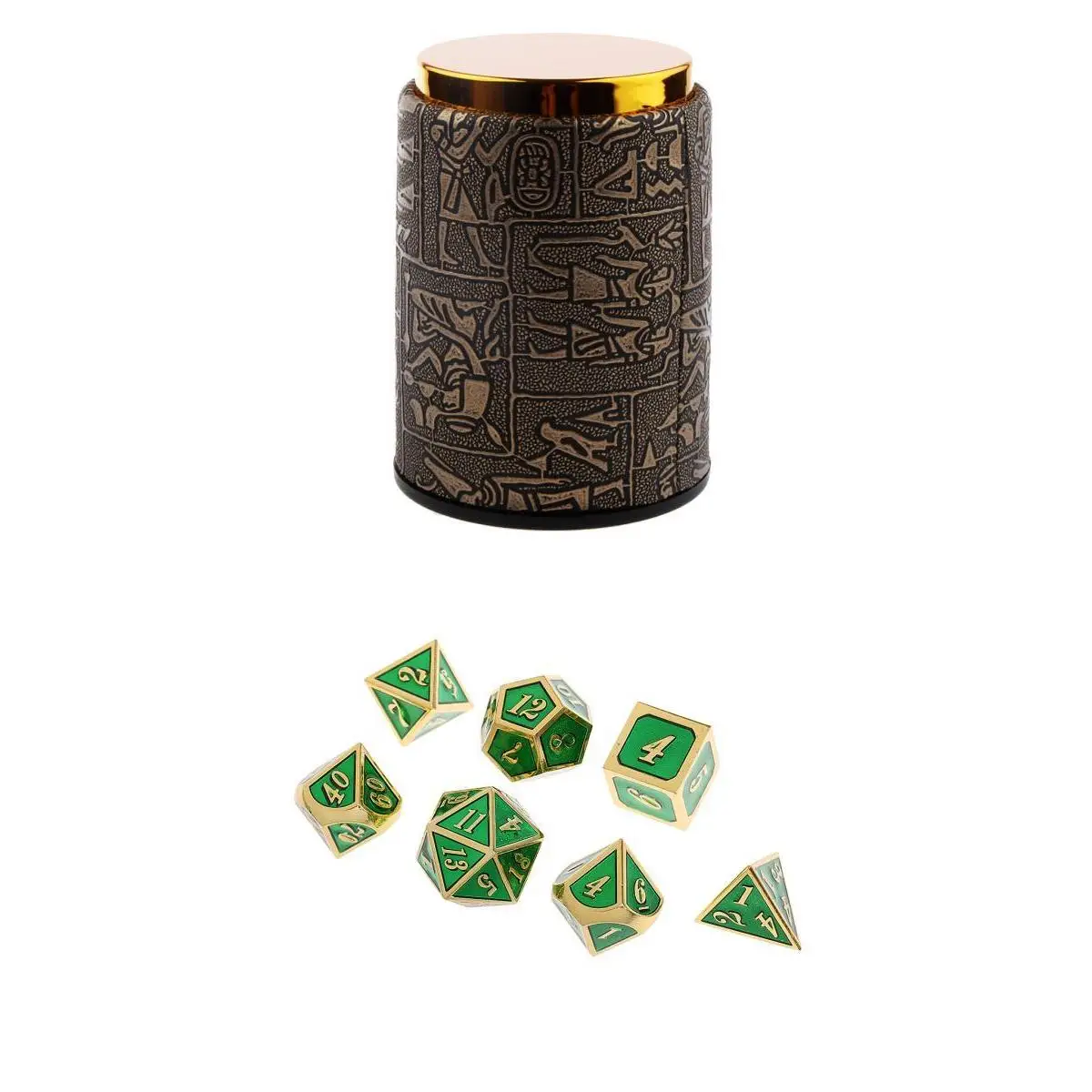7 шт. металлические многогранные кости D4-D20 для подземелья и драконов аксессуары для настольной игры и кости чашки# B