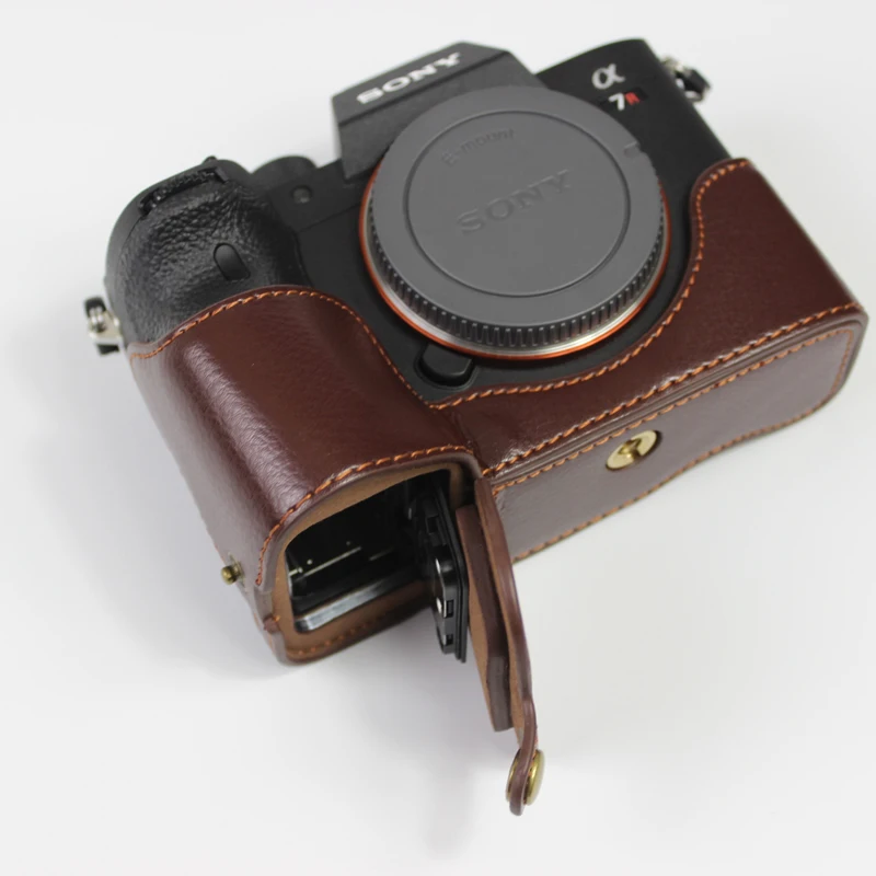 Чехол из натуральной кожи для камеры SONY A7RIV A7RM4 A7R4 A7R IV с отверстием батареи
