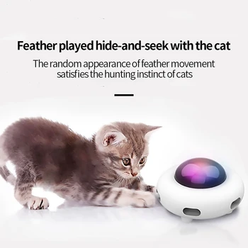 

UFO Electric Funny Cat Turntable Toy Automatic ligent Funny Cat Stick Game Rotating Turntable Cat Toys