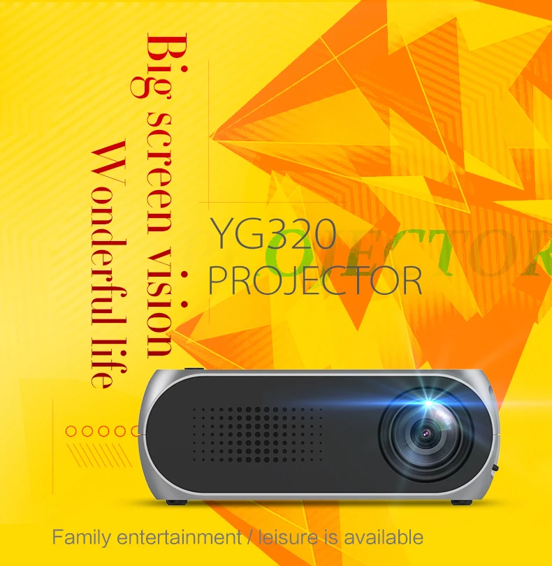 Новый стиль YG320 бытовой микро проектор светодиодный мини портативный 1080P высокой